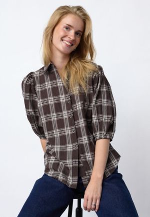 ELLA90 843 BROWN CHECK